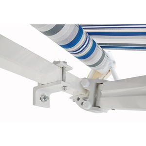 Auvent électrique extensible mural robuste noir, anti-UV, pliable pour extérieur - Product Image 3