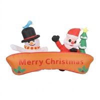Père Noël et bonhomme de neige gonflables lumineux pour la décoration extérieure des jardins et des centres commerciaux, figurine de Noël gonflable