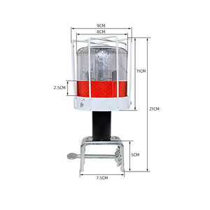 Luce solare solare a Led lampeggiante a cono di traffico - Product Image 4