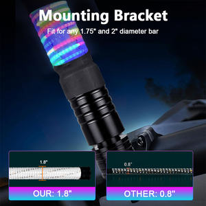 <span class=keywords><strong>En</strong></span> stock: Luz LED de seguridad para motocicleta tipo bandera, luz de persecución de <span class=keywords><strong>1</strong></span>.8 pulgadas (2 pies) COB Fat Whip para Can-Am X3 SXS UTV RZR Offroad - Product Image 6