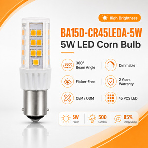 BA15D BAY15D 5W LED Marine Navigation Bulb AC 120V/230V 450-500LM 45LED PC Ceramic CE RoHS 2-Year Warranty Boat Ship - Product Image 3