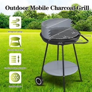 Portable Outdoor BBQ Grill 64x51.5x84.5cm Enamel Coated Detachable Assembly For Camping Picnic - Product Image 5