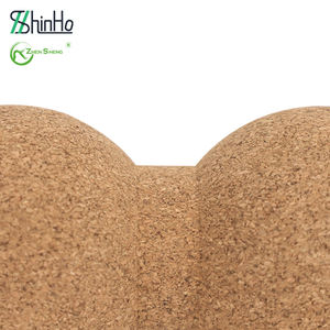 Zhensheng, venta al por mayor, Bola de madera de corcho Natural personalizada, Bola de masaje de corcho grande, bolas de cacahuete de masaje de Yoga de corcho Natural para Fitness - Product Image 4