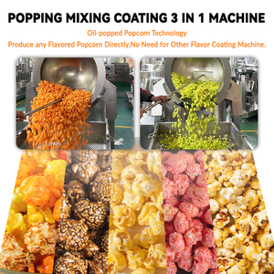 Línea de Producción de Palomitas de Maíz Industrial Totalmente Automática, Saborizante <span class=keywords><strong>Gourmet</strong></span>, Máquina Procesadora de Palomitas de Maíz por Inducción de 100L 200L - Product Image 6