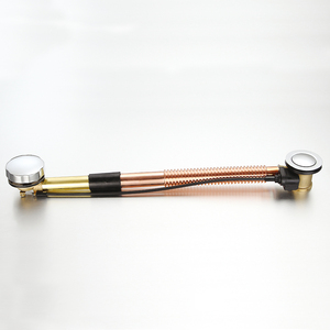 Ống Thoát Nước Bồn Tắm Tràn Kiểm Soát Dây Bánh Xe Tay Bật Lên Bằng Đồng Thau - Product Image 6