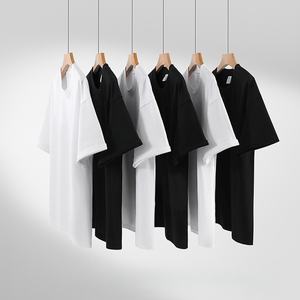 Camisetas Unissex Oversized de Algodão 100% Tingido Liso de 300Gsm Personalizadas Lulu com Impressão em Branco - Product Image 4