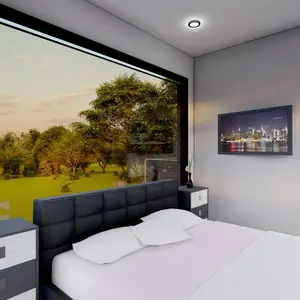 ניתן להתאמה אישית 1 2 3 4 חדרי שינה בית מיכל טרומי עם חדר אמבטיה ומטבח אדריכלות ניתנת להסרה