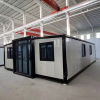 Maisons conteneurs pliantes en acier Tenshine contemporaines de 40 et 20 pieds, à double extension, modernes, respirantes, garantie 1 an, 3D