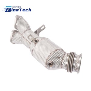 Tuyau de descente en acier inoxydable T304 de haute qualité pour E92 335i E90 E93 N55 3.0T à haut débit avec bouclier thermique - Product Image 3