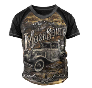 <span class=keywords><strong>T</strong></span>-<span class=keywords><strong>shirt</strong></span> de <span class=keywords><strong>moto</strong></span> <span class=keywords><strong>vintage</strong></span> pour <span class=keywords><strong>homme</strong></span>, imprimé en 3D, décontracté, à manches courtes, ample et surdimensionné - Product Image 4