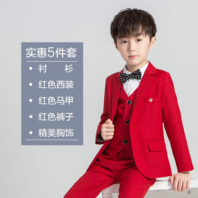 Set rosso da cinque pezzi