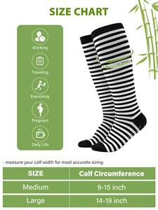 Chaussettes de sport de yoga à compression <span class=keywords><strong>haute</strong></span>, antidérapantes, en fibre de bambou <span class=keywords><strong>fantaisie</strong></span>, design personnalisé OEM KTS21, pour femmes et hommes - Product Image 4