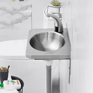 Mini-évier mural compact en acier inoxydable SS304, lavabo durable en acier inoxydable avec crédence pour installation en petite <span class=keywords><strong>salle</strong></span> <span class=keywords><strong>de</strong></span> <span class=keywords><strong>bain</strong></span> <span class=keywords><strong>de</strong></span> camping-car ou <span class=keywords><strong>caravane</strong></span> - Product Image 3
