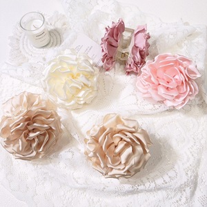 11CM Style coréen trois dimensions fleur mariage Satin épingle à cheveux Rose cheveux accessoires fée élégance postiche pivoine fleur - Product Image 1