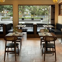 Ensemble de mobilier commercial de gros pour restaurants occidentaux, traiteurs, cafétérias, cafés : banquettes modulaires, tables et chaises de salle à manger
