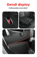Housses de siège auto en cuir personnalisées noires et rouges, ensemble complet pour Mazda 6e EZ-6 2024-2026, découpe pour airbag dissimulé, entièrement enveloppantes, intérieur auto