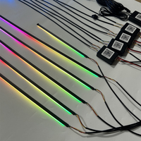 Kit d'éclairage d'ambiance universel pour voiture 18-en-1, vente en gros d'usine, lumières LED intérieures pour 98% des voitures, bande lumineuse en acrylique