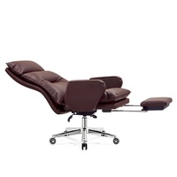Chaise de bureau de direction ergonomique moderne en cuir de luxe à dossier haut, réglable, pour la vente en gros