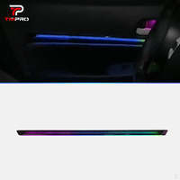 Éclairage d'ambiance intérieur de voiture TMPRO 64 couleurs, garniture noire piano pour Honda Fit 2021-2025, bande lumineuse LED cachée, lampe de décoration