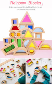 בניין קשת <span class=keywords><strong>Stacker</strong></span> פרקט לערום בלוקים מונטסורי למידה בגיל רך צעצועים חינוכיים עבור תינוק פעוטות ילדים בני בנות - Product Image 2