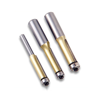 1/4 "DIA 2 flûtes carbure bois garniture affleurante mèches bois fraise avec roulement pour Machine de menuiserie