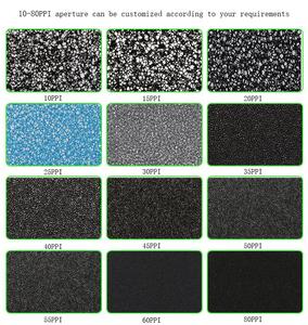 Fábrica al por mayor nuevo carbono 10-60 PPI esponja de filtro de malla de celda abierta para uso de filtro de aire para espuma de filtro de acuario de pecera - Product Image 1
