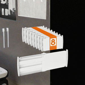 Séparateur de tiroir en plastique réglable, organisateur de placard extensible, séparateur de rangement rétractable pour la maison et le bureau. - Product Image 3