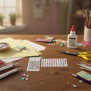 Ilan Adesivi Brillanti Triangolari Multicolore 10mm, circa 77 pz - Product Image 2