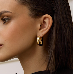 Pendientes de Acero Inoxidable con Forma de U, Estilo Europeo y Americano, Chapados en <span class=keywords><strong>Oro</strong></span> de 18K, Pendientes Exagerados - Product Image 2