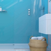 Panneau mural en PVC bleu scintillant de 1 mètre de large pour salle de bain, idéal pour les murs humides, les douches, les panneaux muraux, les revêtements, les carreaux - Vente flash au Royaume-Uni