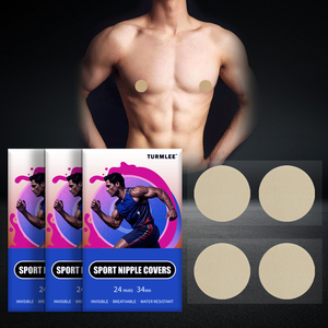 Vente en gros Autocollant de mamelon de sport invisible Couvre-mamelons de course jetables et étanches pour hommes - Product Image 1