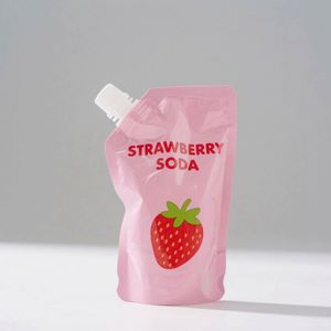 Bolsa Reutilizable con Boquilla para Líquidos y Jugos, Sellada, de Grado Alimenticio, Impresa con Grabado Personalizado y Serigrafía, de Polietileno, Reciclable - Product Image 1