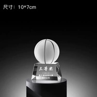Trophée en cristal transparent personnalisé, plaques en cristal personnalisées, trophées, trophée en cristal globe de football doré pour les sports