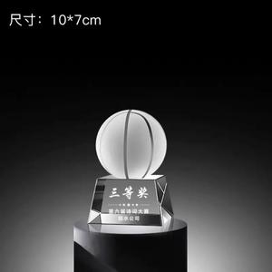 व्यक्तिगत स्पष्ट ग्लास फंतासी डिजाइन अद्वितीय पुरस्कार अनुकूलित क्रिस्टल प्लक्स ट्रॉफी फुटबॉल - Product Image 5