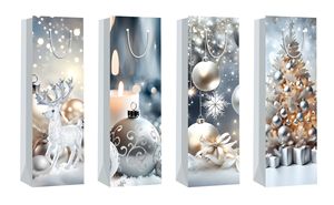 Atacado Único Vinho Garrafa Sacos De Presente Sacos De Presente De Vinho Baratos Personalizados Sacos De Papel De Vinho - Product Image 3