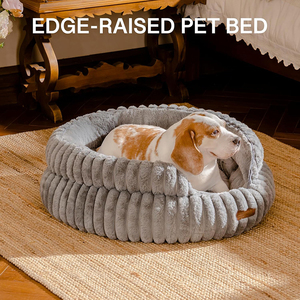 Cama de gato gruesa y cálida ecológica para perros, cama redonda de piel de conejo de imitación para gatos, cama de donut para perros, cueva lavable para gatos - Product Image 4