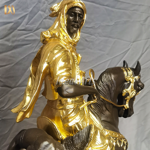 Decoración del hogar pequeño bronce árabe Guerrero cazador montando su caballo escultura para la <span class=keywords><strong>venta</strong></span> - Product Image 5