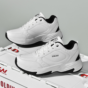 Sneakers Sportive Retro Bianche con Piattaforma, Taglia US 13 14 EUR 47 48, in Pelle Sintetica con <span class=keywords><strong>Suola</strong></span> in Gomma, Ammortizzanti e di Supporto per Palestra - Product Image 6