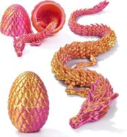 Œuf de dragon chinois en plastique, décoration Feng Shui sur le thème des animaux, objet de collection pour adultes