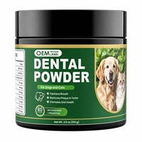 Poudre dentaire pour animaux de compagnie OEM 8 en 1 avec enzymes et probiotiques pour chiens et chats, multi-enzymes pour éliminer la plaque et le tartre, rafraîchit l'haleine