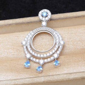 Support de pendentif en acier inoxydable plaqué argent pour perles de 16,3-16,5 mm, support de breloque vide rétro et tendance pour la fabrication de bijoux DIY - Product Image 3