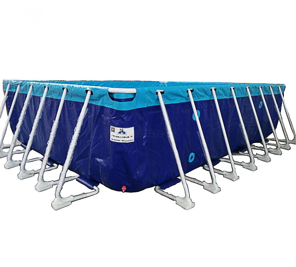 Завод Гуанчжоу, легкая установка, металлический каркас, жесткий пластиковый бассейн над землей, стальной материал, бассейн