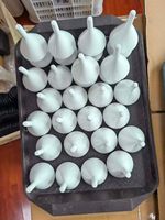 Testeur de parfum et d'huiles essentielles en céramique blanche et noire en forme de cloche, flacon entonnoir pour affichage olfactif