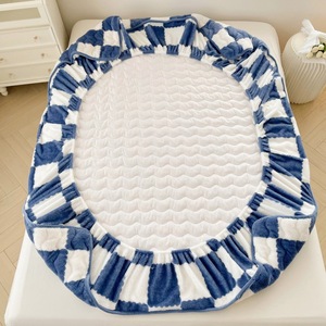 Sabana Winter Motif Damier Haute Élasticité 360 °   Draps-housses matelassés <span class=keywords><strong>en</strong></span> polaire arctique à couverture intégrale - Product Image 5
