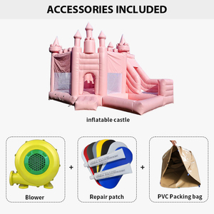 Castillo Inflable Comercial Personalizado con Tobogán y Piscina de Pelotas, Color Princesa, Certificado CE, Garantía de 3 Años - Product Image 2