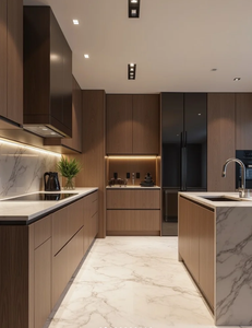 Ensemble de meubles de cuisine en MDF, cuisine en forme de L, moderne, laqué, modulaire, écologique, sur mesure, conception gratuite pendant 48 heures - Product Image 2