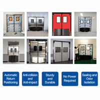 Porte en alliage d'aluminium légère, résistante à la corrosion, certifiée CE, anti-collision, double porte