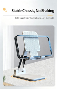 Durable Portable Phone & Tablet Stand <b>Holder</b> - Foldable Design Adjustable Height & Angle Universal for Smartphones & E-Readers - Product Image 6