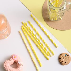 Confezione 100 riciclabile di pagliette gialle per feste matrimoni da sposa/Baby shower spremute/frullati-accessori da Bar - Product Image 2