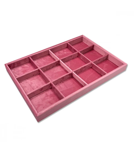 Pink <b>Necklace</b> Display Organizer Luxury Stackable Velvet Jewelry Trays for <b>Ring</b> Bracelets <b>Necklace</b> Display Trays - Product Image 2